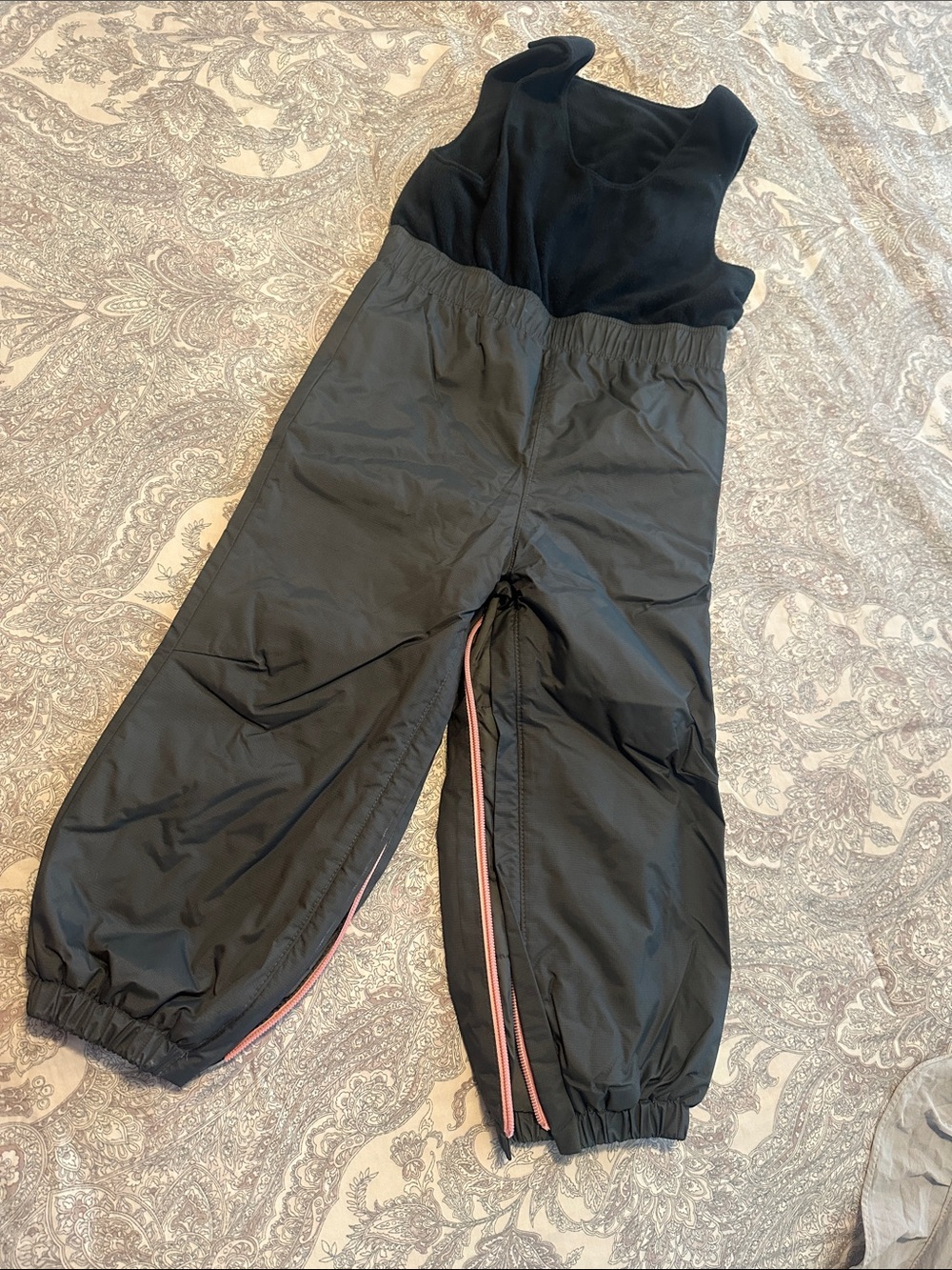Columbia Black Overalls with Pink Trim